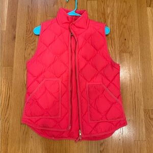 J Crew Vibrant Pink Quilted Vest